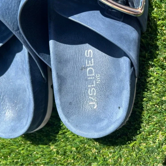 J/Slides ROGET SLIDE SANDAL IN NAVY NUBUCK Size 7 - Picture 5 of 10